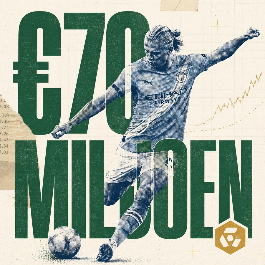 Manchester City × OKX €70 miljoen mouwsponsorovereenkomst — voetballer in actie